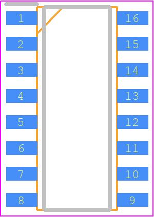 AL3069S16-13 - Diodes Incorporated PCB footprint - Small Outline Packages - Small Outline Packages - SO-16_2023