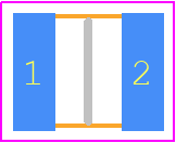 RP1010CT-50R0FN-91TR - Vishay PCB footprint - Resistor Chip - Resistor Chip - 1010 (2525 Metric)