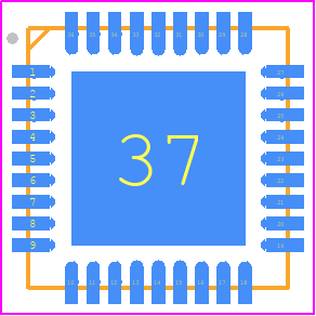 DRV8849RHHR - Texas Instruments PCB footprint - Quad Flat No-Lead - Quad Flat No-Lead - RHH0036H