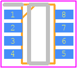 INA296A5QDDFRQ1 - Texas Instruments PCB footprint - SO Transistor Flat Lead - SO Transistor Flat Lead - DDF0008A