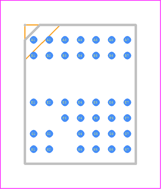 LTM8057MPY - Analog Devices PCB footprint - BGA - BGA - BGA-38