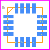 STUSB4710AQ1TR - STMicroelectronics PCB footprint - Quad Flat No-Lead - Quad Flat No-Lead - QFN16 (3x3x0.55)