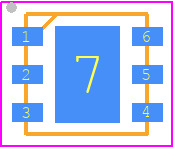 MAX16815ATT+T - Analog Devices PCB footprint - Small Outline No-lead - Small Outline No-lead - 21-0137