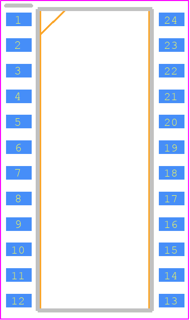 6116LA25SOGI8 - Renesas Electronics PCB footprint - Small Outline Packages - Small Outline Packages - PSG24