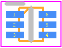 CMLDM7002AJ - Central Semiconductor PCB footprint - SOT23 (6-Pin) - SOT23 (6-Pin) - SOT-563 CASEq