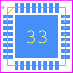 ESP32-C6FH4 - Espressif Systems PCB footprint - Quad Flat No-Lead - Quad Flat No-Lead - QFN32A