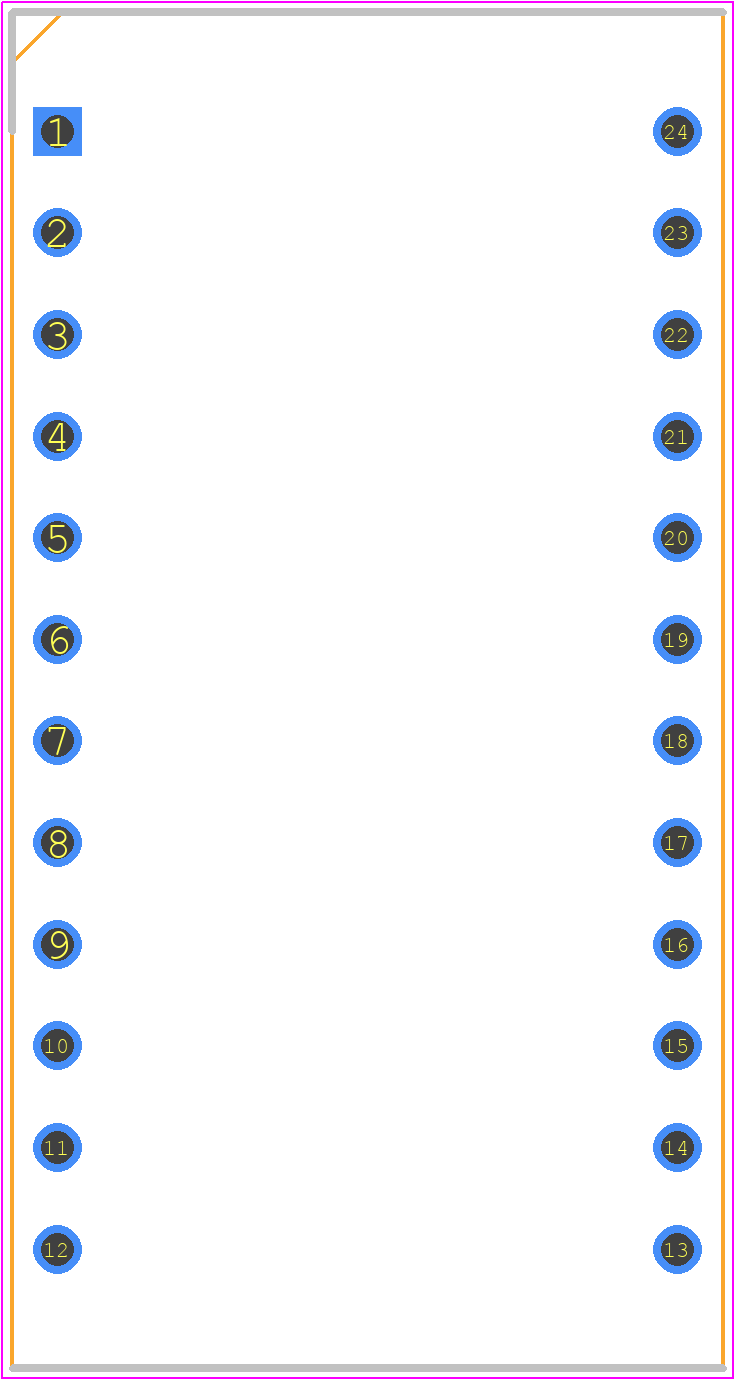 DS12887 - Analog Devices PCB footprint - Dual-In-Line Sockets - Dual-In-Line Sockets - DS12887
