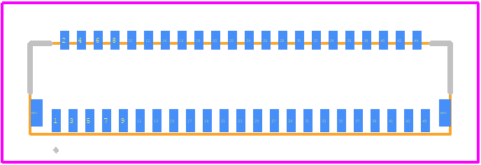 FH26-45S-0.3SHW(05) - Hirose PCB footprint - Other - Other - FH26-45S0.3SHW(05)-2