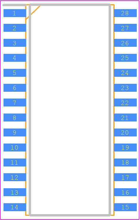 CY8C24423A-24SXI - Infineon PCB footprint - Small Outline Packages - Small Outline Packages - CY8C24423A-24SXI