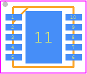 LS0502SCD33 - LITTELFUSE PCB footprint - Small Outline No-lead - Small Outline No-lead - DFN3x3_10L=1