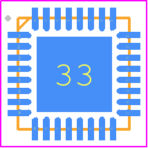 AT97SC3205T-H3M4C00B - Microchip PCB footprint - Quad Flat No-Lead - Quad Flat No-Lead - 32M3