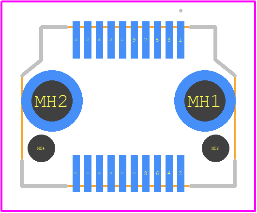DP3AR020WQ1R200 - JAE PCB footprint - Other - Other - DP3AR020WQ1R200-2