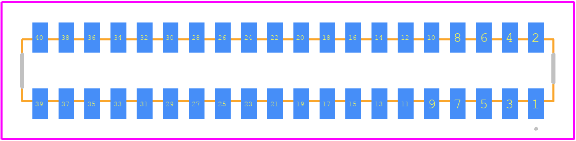 CLP-120-02-F-D - SAMTEC PCB footprint - Other - Other - CLP-120-02-XXX-D-2025