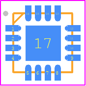 DAC43608RTER - Texas Instruments PCB footprint - Quad Flat No-Lead - Quad Flat No-Lead - DAC43608RTER