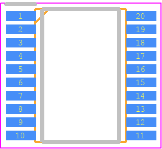 SI3050-E1-FT - Skyworks PCB footprint - Small Outline Packages - Small Outline Packages - SI3050-E1-FT