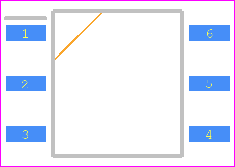 H11D1-X007T - Vishay PCB footprint - Small Outline Packages - Small Outline Packages - SMD-6, option 7