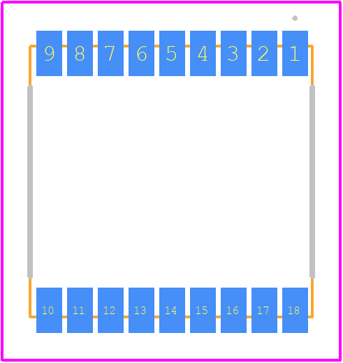 TESEO-LIV4FM - STMicroelectronics PCB footprint - Other - Other - LCC-18 (9.7 x 10.1 mm)