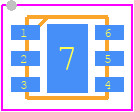 NCV59801CMTW120TAG - onsemi PCB footprint - Small Outline No-lead - Small Outline No-lead - WDFNW6 2x2, 0.65P CASE 511DW ISSUE B_2022