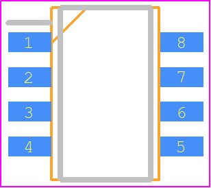 ILD217T - Vishay PCB footprint - Small Outline Packages - Small Outline Packages - SOIC-8_