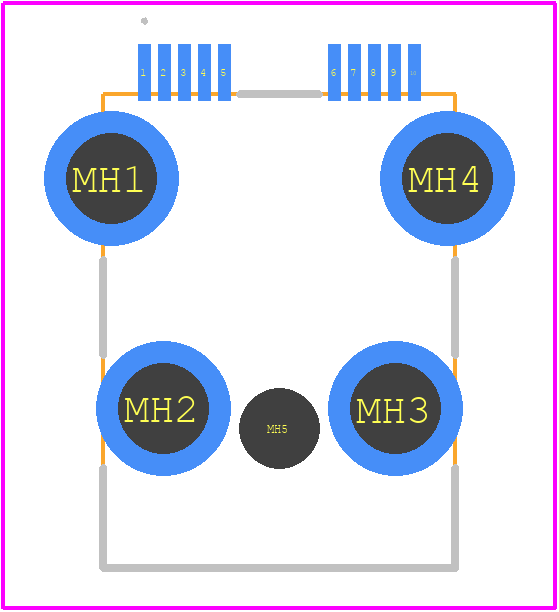 ND9-AS14-00 - Amphenol PCB footprint - Other - Other - ND9-AS14-00-3