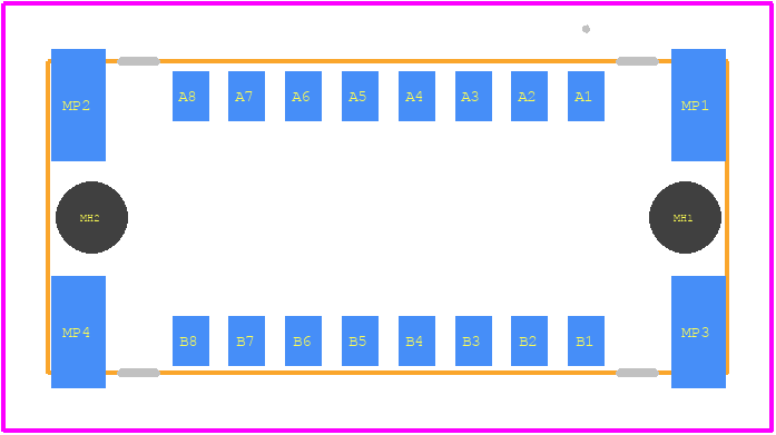 354055-E - TE Connectivity PCB footprint - Other - Other - 354055-E-2