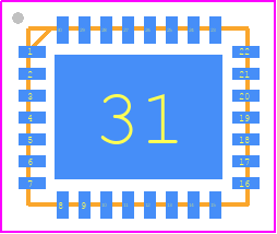 MAMF-011146-TR0500 - MACOM PCB footprint - Quad Flat No-Lead - Quad Flat No-Lead - 5 x 4 mm 30-Lead PQFN