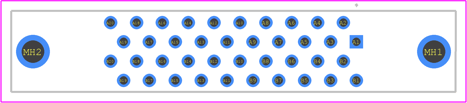 HIF6B-40PA-1.27DSA(71) - Hirose PCB footprint - Other - Other - HIF6B-40PA-1.27DSA(71)-1