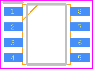 MX25V8006EM1I-13GTR - Macronix PCB footprint - Small Outline Packages - Small Outline Packages - 8-PIN SOP (150mil) height 1.75