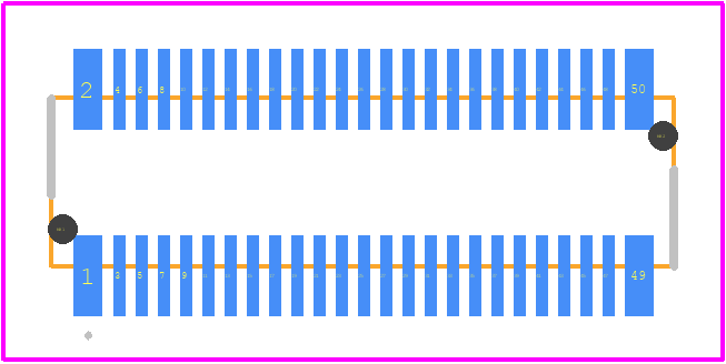 WR-50SB-VFH05-N1-R1500 - JAE PCB footprint - Other - Other - WR-50SB-VFH05-N1-R1500