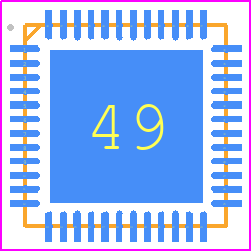 HC32F460JEUA-QFN48TR - XHSC PCB footprint - Quad Flat No-Lead - Quad Flat No-Lead - QFN48