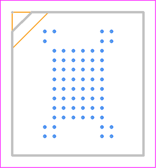 S29JL064H90BAI002 - Infineon PCB footprint - BGA - BGA - FBE063—63-Ball Fine-Pitch Ball Grid Array (BGA) 12 x 11 mm