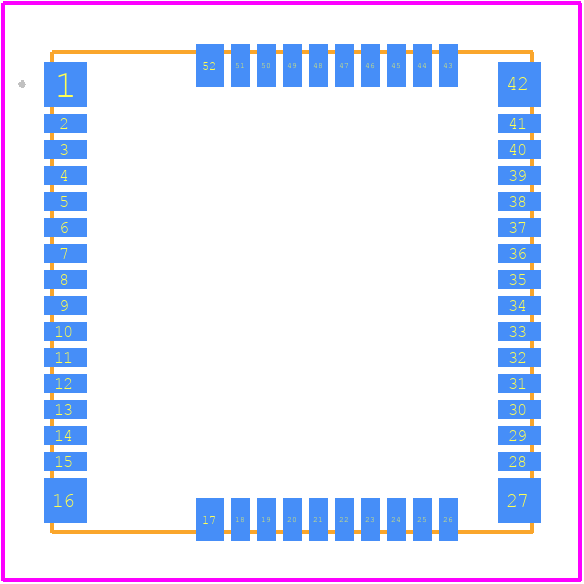 LMG3522R050RQSR - Texas Instruments PCB footprint - Other - Other - RQS0052C_2024-1