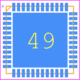 STM32U535CBU6 - STMicroelectronics PCB footprint - Quad Flat No-Lead - Quad Flat No-Lead - UFQFPN48V