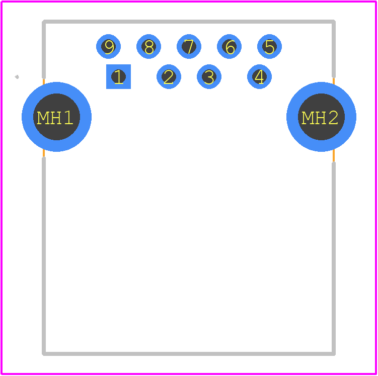 GSB3111311HR - Amphenol PCB footprint - Other - Other - GSB3111311HR-2