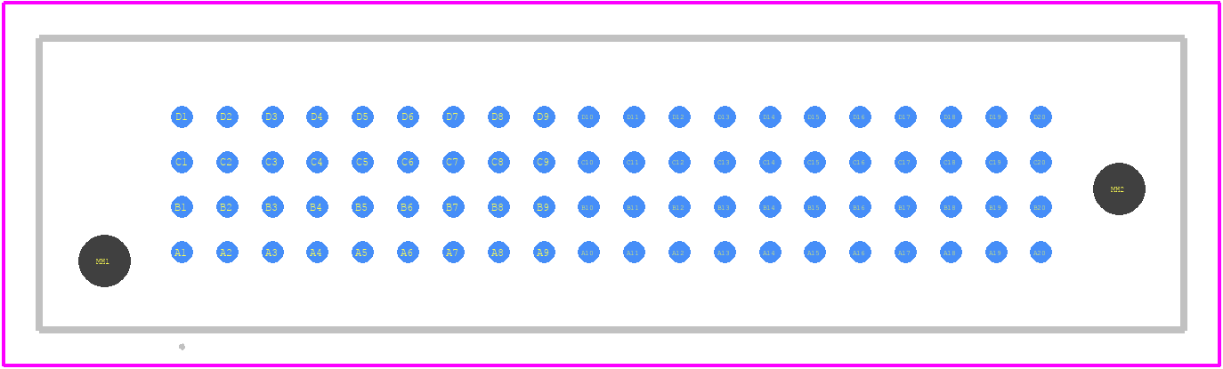 LPAM-20-01.5-L-04-2-K-TR - SAMTEC PCB footprint - Other - Other - LPAM-20-01.5-L-04-2-K-TR-1