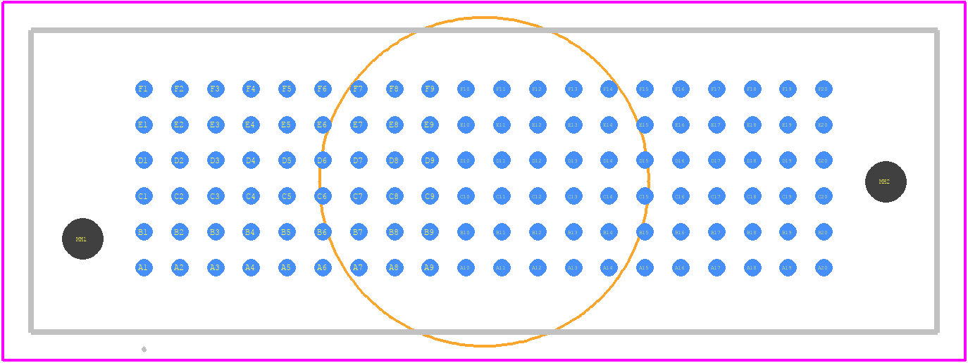 LPAM-20-01.0-L-06-2-K-TR - SAMTEC PCB footprint - Other - Other - LPAM-20-01.0-L-06-2-K-TR-1