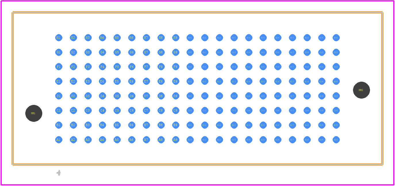 LPAM-20-01.5-S-08-2-K-TR - SAMTEC PCB footprint - Other - Other - LPAM-20-01.5-S-08-2-K-TR-2
