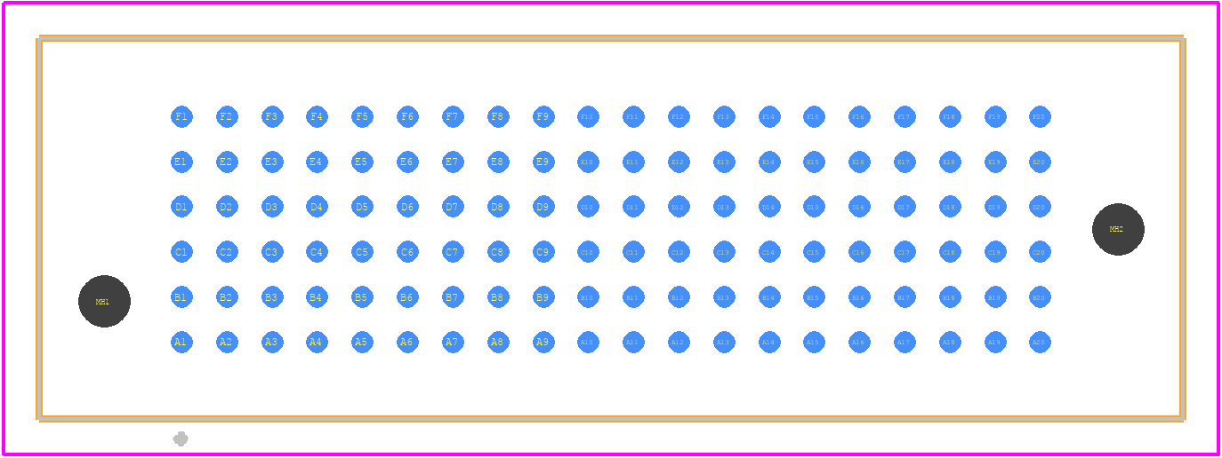 LPAM-20-01.5-L-06-2-K-TR - SAMTEC PCB footprint - Other - Other - LPAM-20-01.5-L-06-2-K-TR