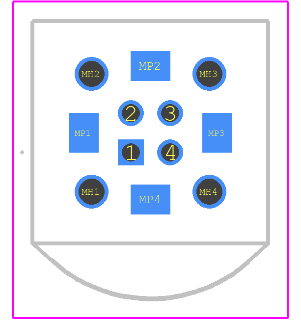 D4S12H-40MA5-Y - Rosenberger PCB footprint - Other - Other - D4S12H-40MA5-Y-2