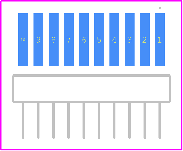 850-80-010-40-001101 - Preci-Dip PCB footprint - Other - Other - 850-80-010-40-001101-1