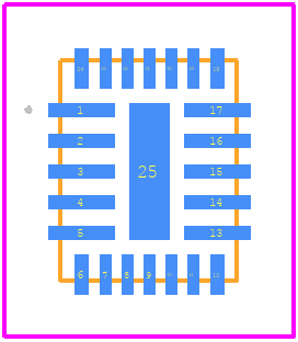MP6602GV-P - Monolithic Power Systems (MPS) PCB footprint - Other - Other - QFN-25 (4mmx5mm)