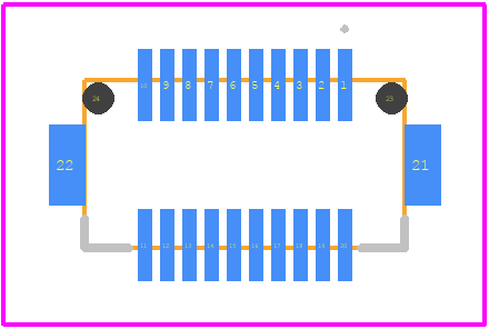 10132797-027100LF - Amphenol Communications Solutions PCB footprint - Other - Other - 10132797-027100LF-2