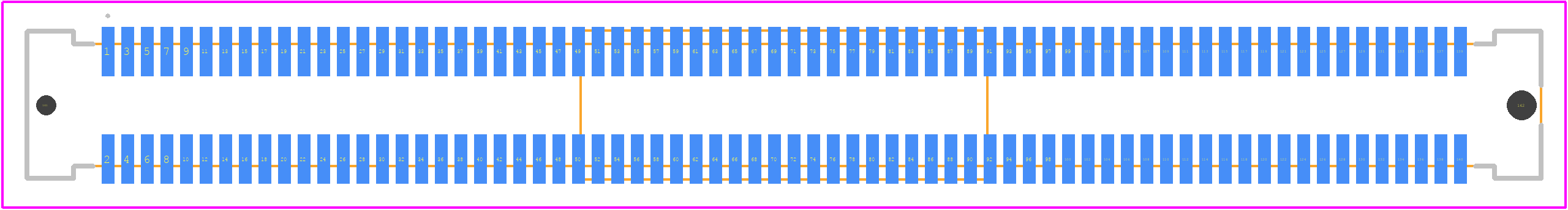 61083-141402LF - Amphenol Communications Solutions PCB footprint - Other - Other - 61083-141402LF-2