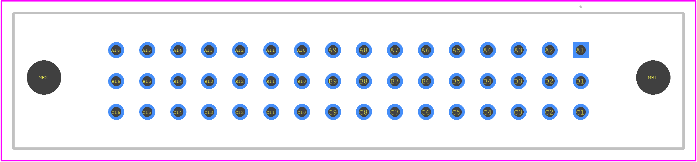 86093487614755E1LF - Amphenol Communications Solutions PCB footprint - Other - Other - 86093487614755E1LF-2