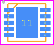 MIC2211-GSYML-TR - Microchip PCB footprint - Small Outline No-lead - Small Outline No-lead - MIC2211-GSYML-TR*