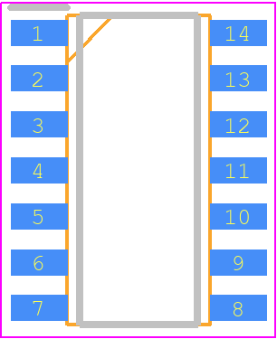 FAN7383MX - onsemi PCB footprint - Small Outline Packages - Small Outline Packages - 14-SOP_2021
