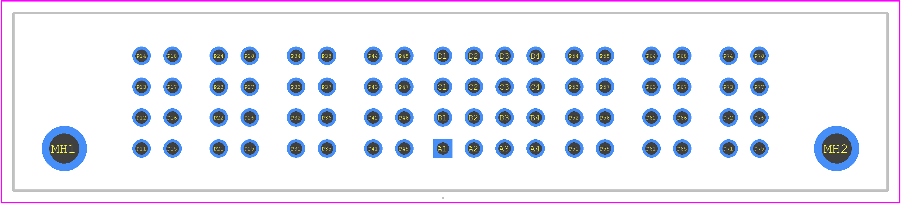 51700-10401603CALF - Amphenol Communications Solutions PCB footprint - Other - Other - 51700-10401603CALF-2