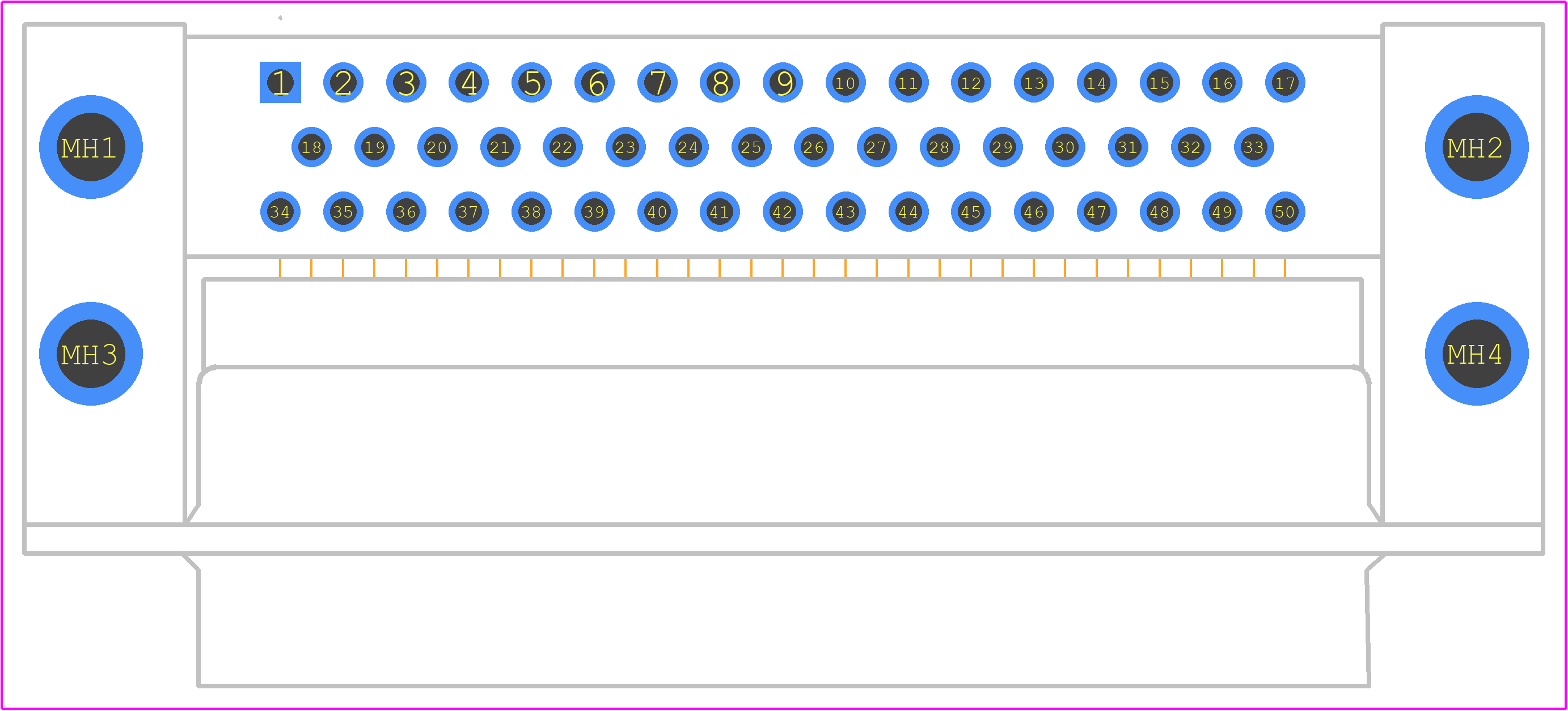 5205869-2 - TE Connectivity PCB footprint - Other - Other - 5205869-2-1
