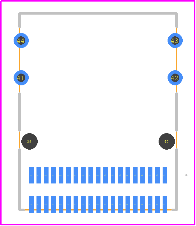 U10C438270T - Amphenol Communications Solutions PCB footprint - Other - Other - U10C438270T-1