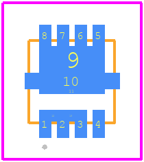 NVTFWS1D3N04XMTAG - onsemi PCB footprint - Other - Other - WDFNW8 3.3x3.3, 0.65P (Full−Cut 8FL Fused WF) CASE 515AP ISSUE O